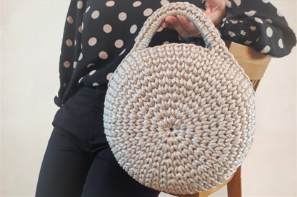 SILVER ROUND BAG - Crochet Pattern