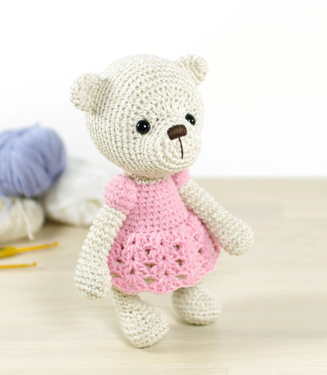 Teddy Bear in a Dress Crochet Pattern