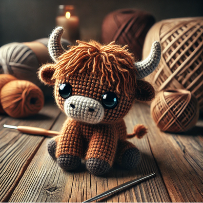 Tiny Highland Cow Crochet Pattern