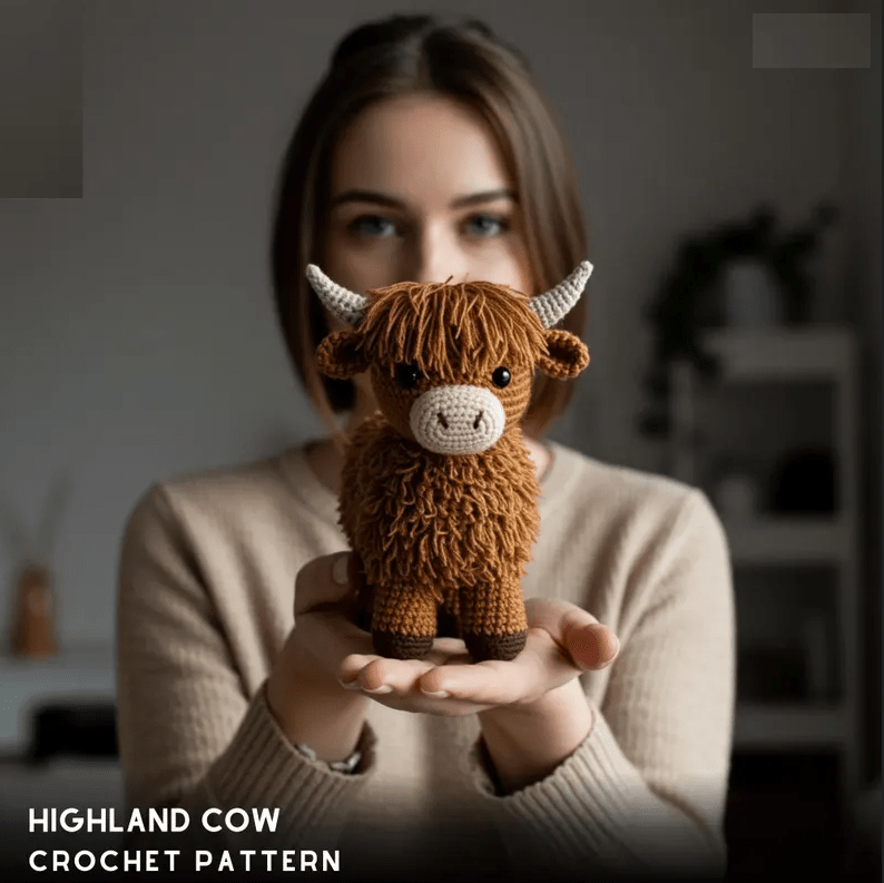 CherifCrochet Highland Cow Crochet Pattern