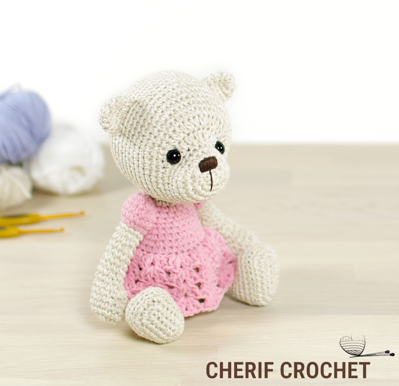 Teddy Bear in a Dress Crochet Pattern