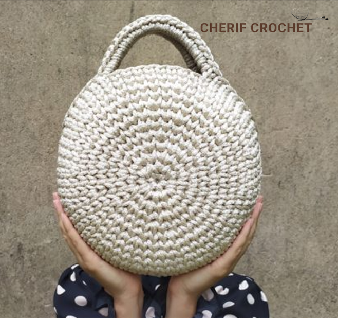 SILVER ROUND BAG - Crochet Pattern