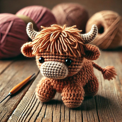 Tiny Highland Cow Crochet Pattern